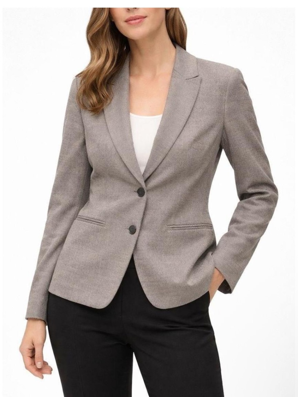 Theory Women's Light Taupe Gray Blazer